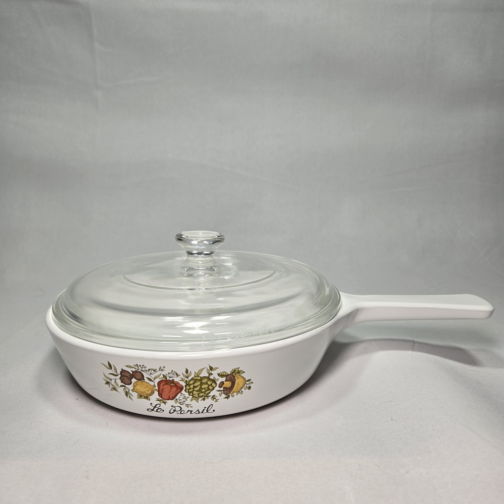 Vintage Corning Ware Pan Pyrex Lid 6 1/2 inch P-83-B Le Persil Spice Of Life USA
